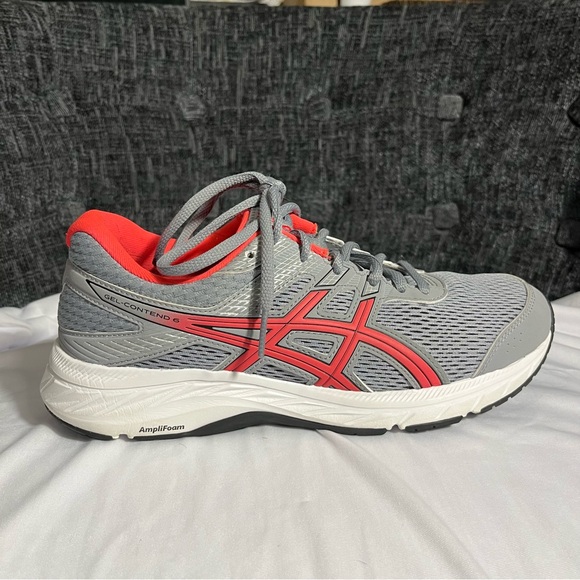 ASICS Gel-Contend 6 Women’s Gray with Red Accents Sz8 - Picture 1 of 5
